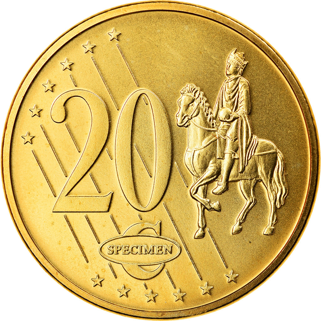 Andorra, Medal, 20 C, Essai-Trial, 2003, Exonumia, MS(65-70), Copper-Nickel Gilt
