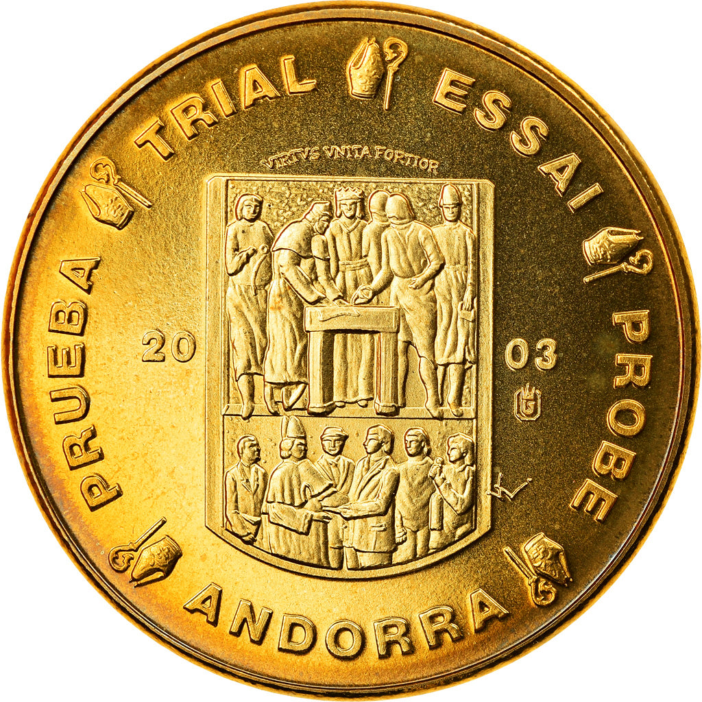 Andorra, Médaille, 10 C, Essai-Trial, 2003, Paranumismatique, FDC