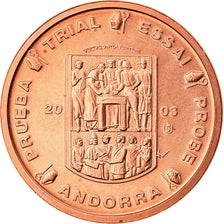 Andorra, Medal, 1 C, Essai Trial, 2003, Exonumia, MS(65-70), Copper