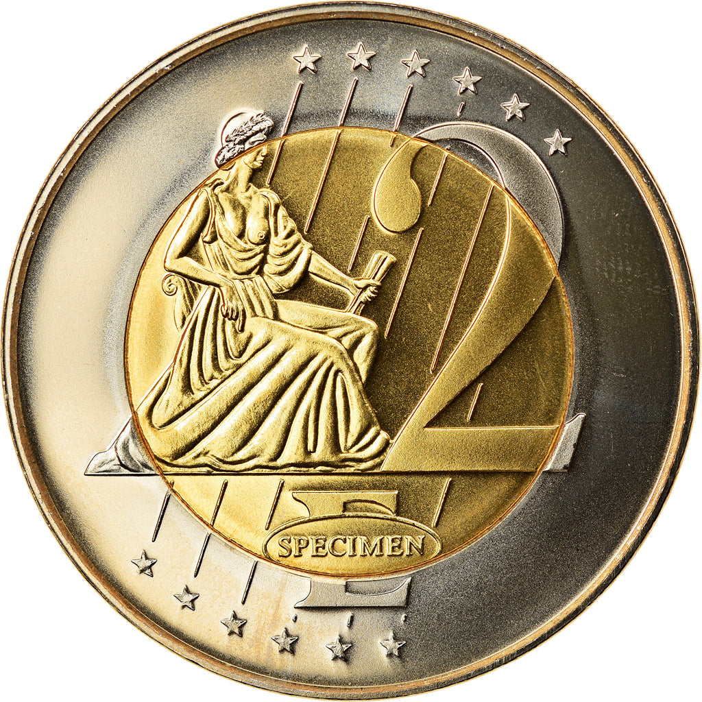 Latvia, Medal, 2 E, Essai-Trial, 2003, Exonumia, MS(65-70), Bi-Metallic