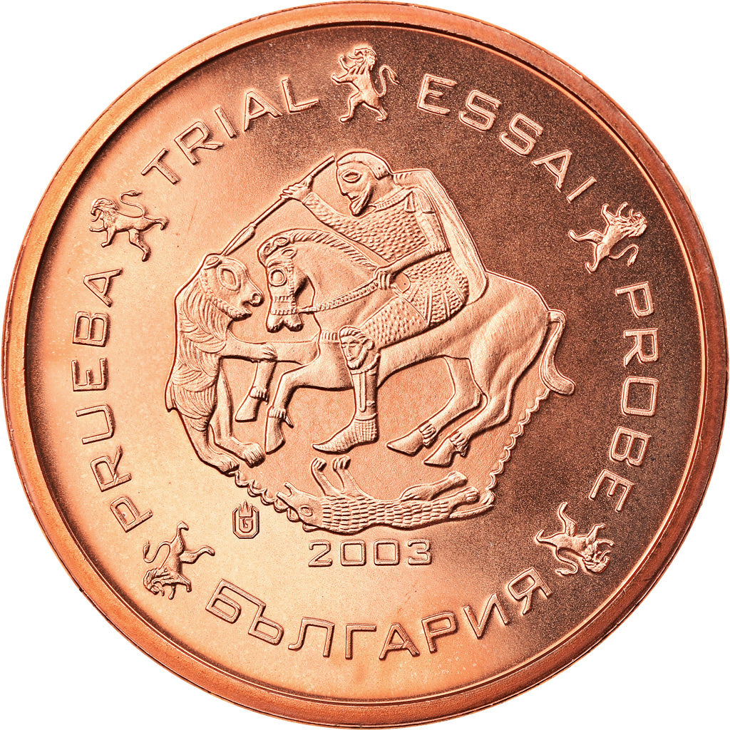 Bulgaria, Medal, 5 C, Essai-Trial, 2003, Exonumia, MS(65-70), Copper