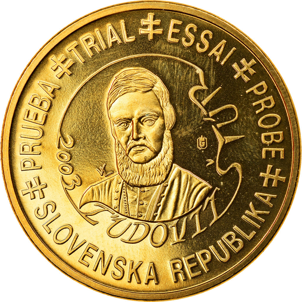 Eslovaquia, medalla, 50 C, Essai Trial, 2003, Exonumia, FDC, Latón