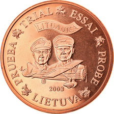Lithuania, Medal, 5 C, Essai-Trial, 2003, Exonumia, MS(65-70), Copper