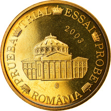 Romania, Medal, 50 C, Essai Trial, 2003, Exonumia, MS(65-70), Brass
