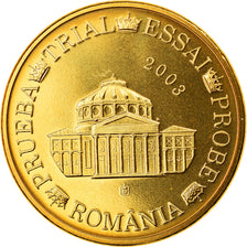 Rumunia, Medal, 20 C, Essai-Trial, 2003, Exonumia, MS(65-70), Mosiądz
