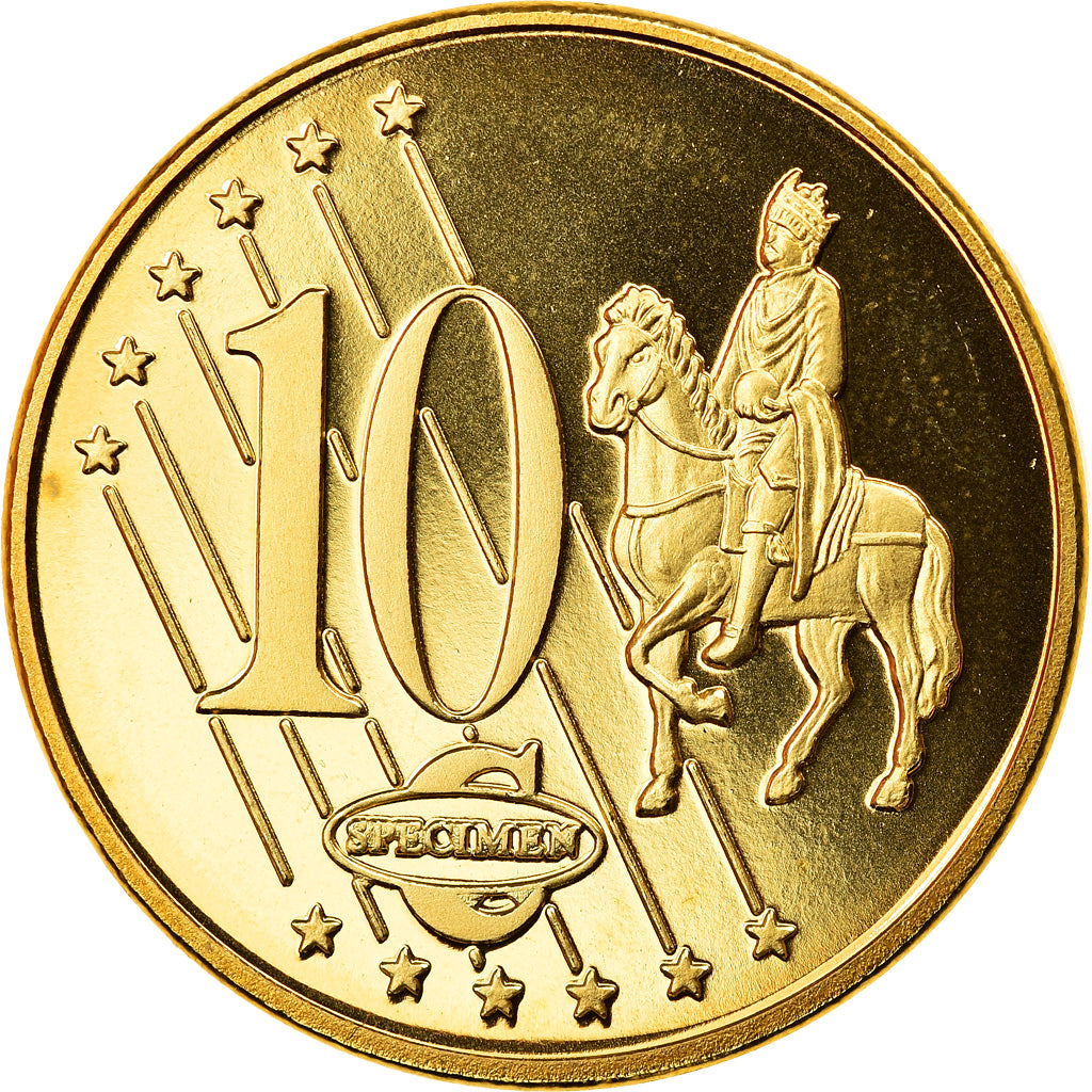 Romania, Medal, 10 C, Essai-Trial, 2003, Exonumia, MS(65-70), Brass