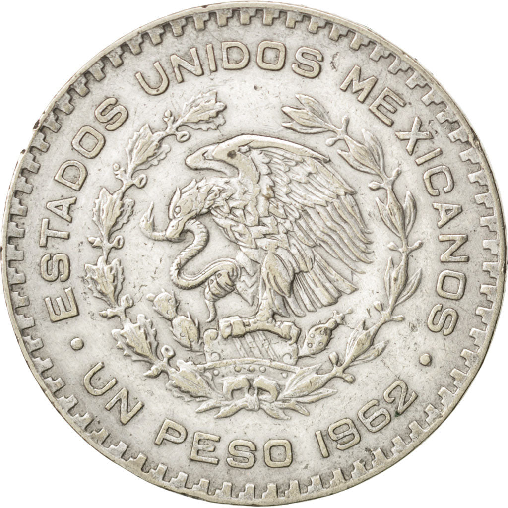 Mexique, République, 1 Peso, 1962, Mexico City, KM 459