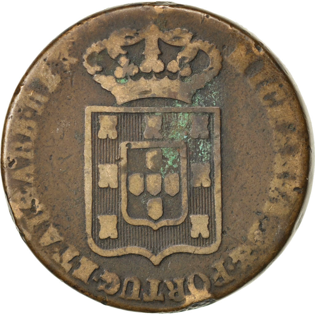Portogallo, Miguel, 40 Reis, Pataco, 1832, MB, Bronzo, KM:391