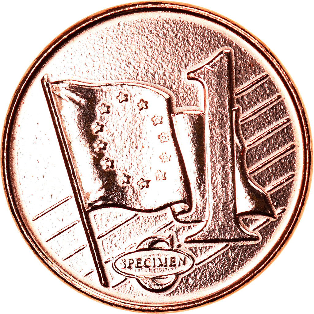 Cyprus, Medal, 1 C, Essai Trial, 2003, Exonumia, AU(55-58), Copper Plated Steel