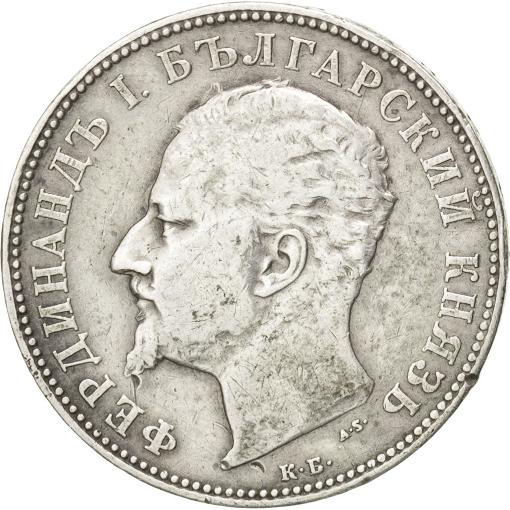 BULGARIA, 2 Leva, 1894, Kormoczbanya, KM #17, EF(40-45), Silver, 2.91