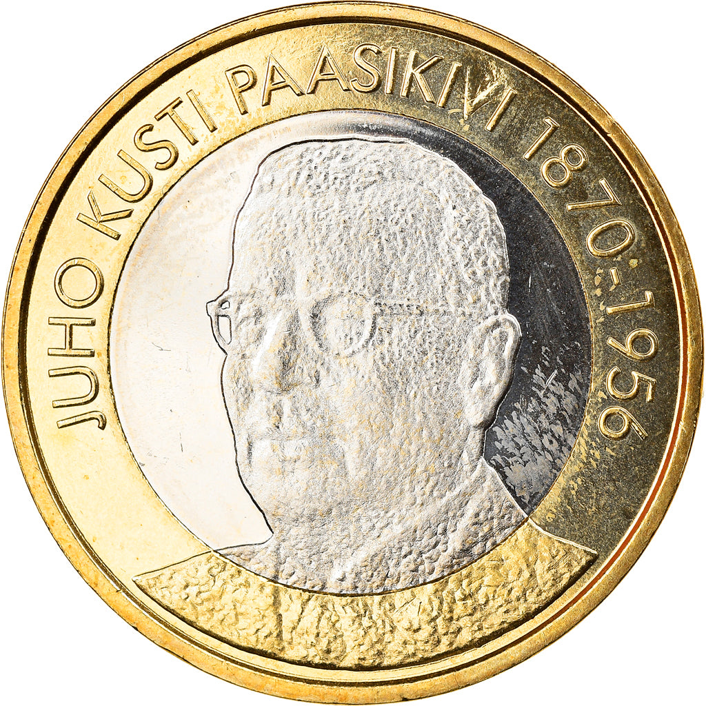 Finlandia, 5 Euro Cent, Juho Kusti Paasikivi, 2017, SPL, Bi-metallico
