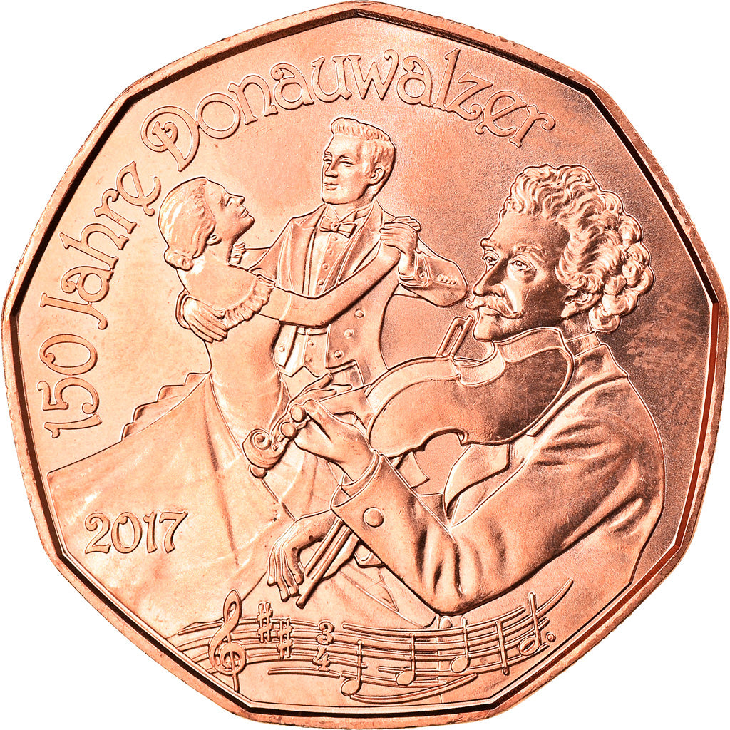 Austria, 5 Euro, Nouvelle année, 2017, Vienna, MS(63), Miedź