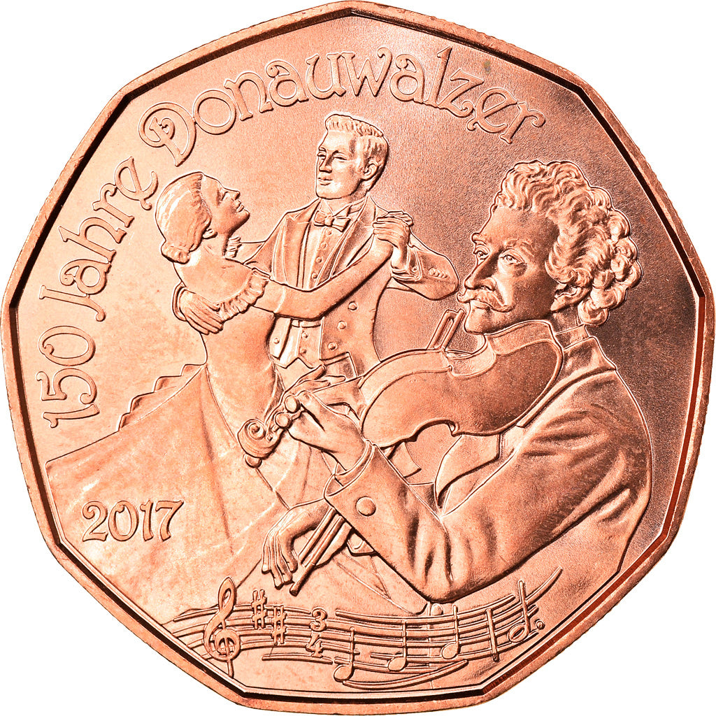 Austria, 5 Euro, Nouvelle année, 2017, Vienna, MS(63), Copper