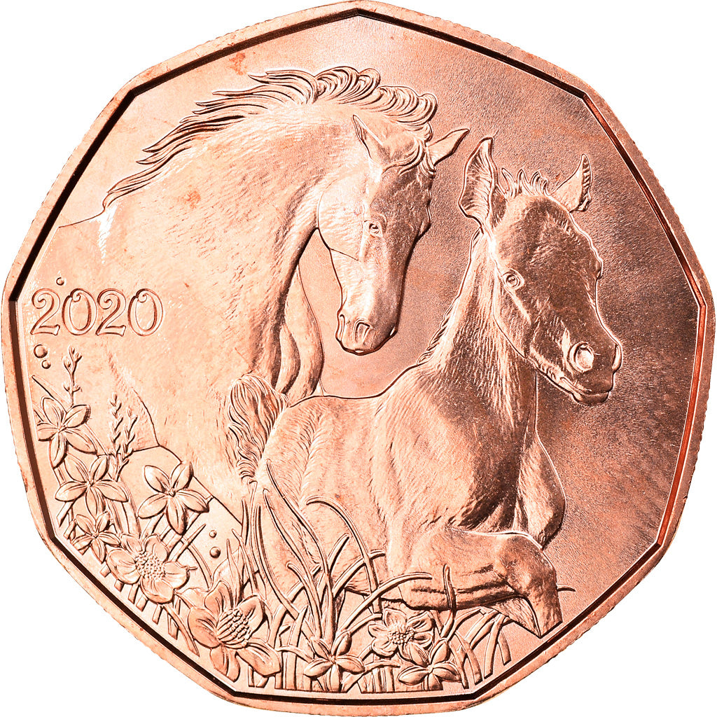 Austria, 5 Euro, Haras de Piber, 2020, Vienna, MS(63), Copper