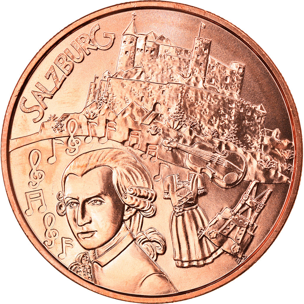 Österreich, 10 Euro, Salzburg, 2014, UNZ, Kupfer