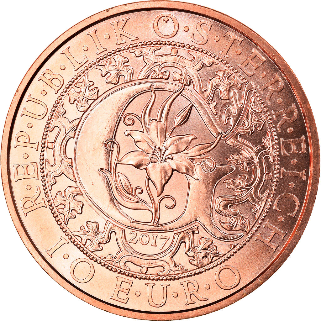 Austria, 10 Euro, Gabriel The Revealing Angel, 2017, MS(63), Copper