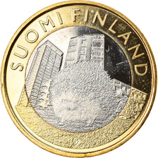 Finland, 5 Euro, Le hérisson en Uusimaa, 2015, MS(63), Bi-Metallic