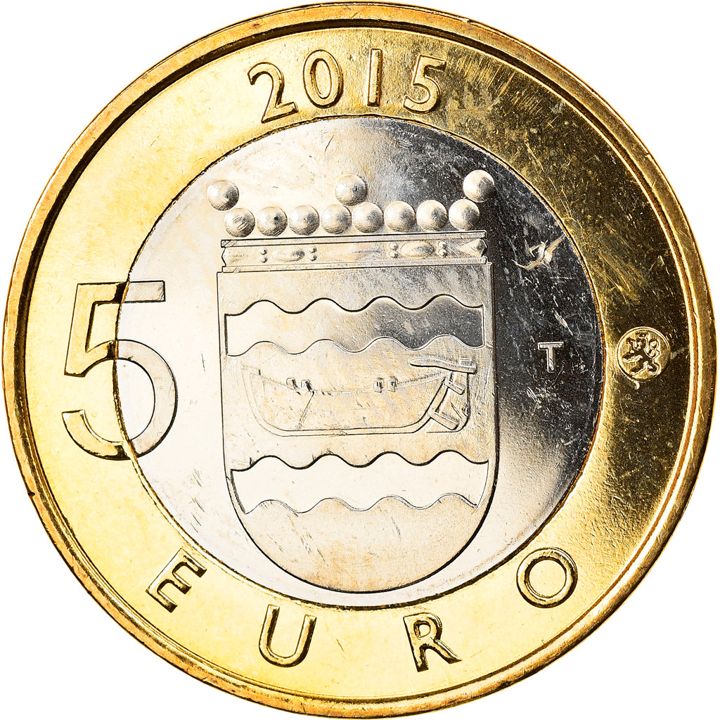Finland, 5 Euro, Le hérisson en Uusimaa, 2015, MS(63), Bi-Metallic