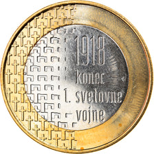 Słowenia, 3 Euro, End of the first World War, 2018, MS(63), Bimetaliczny