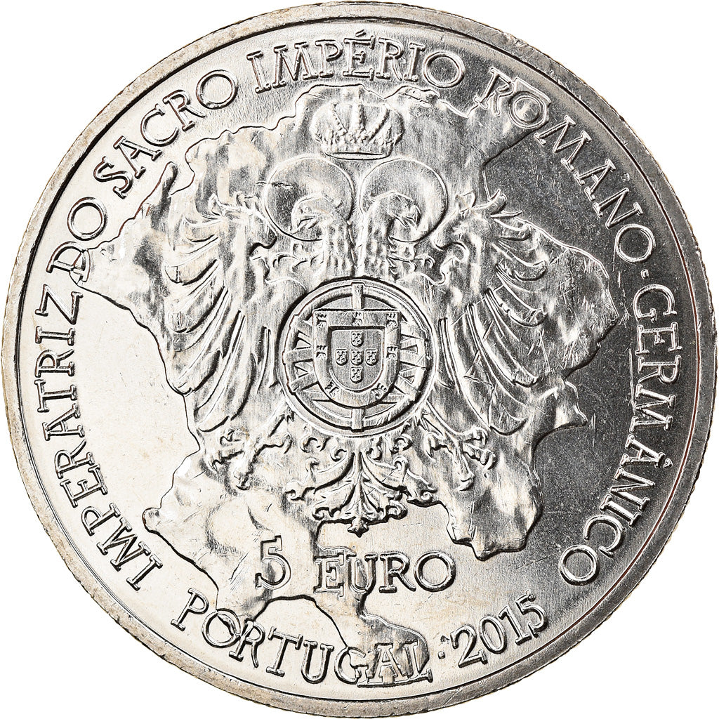 Portugal, 5 Euro, Isabelle de Portugal, 2015, MS(63), Copper-nickel