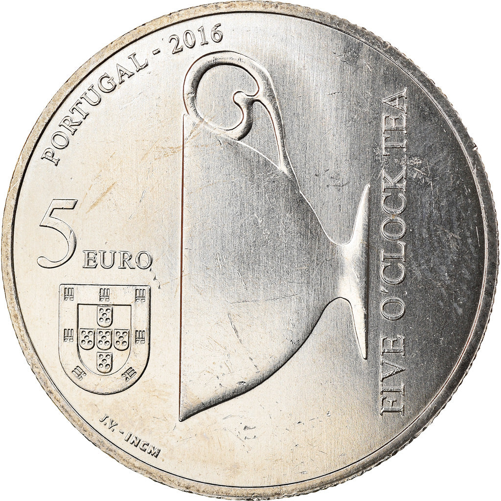 Portugal, 5 Euro, Catarina de Bragança, 2016, MS(63), Copper-nickel