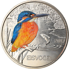 Autriche, 3 Euro, The Kingfisher, 2017, Colorisé, FDC, Copper-nickel