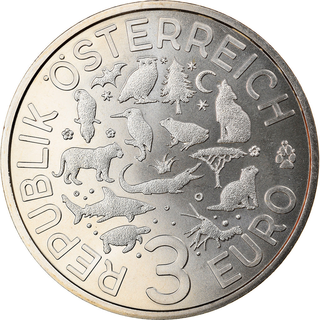 Autriche, 3 Euro, The Kingfisher, 2017, Colorisé, FDC, Copper-nickel