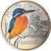 Austria, 3 Euro, The Kingfisher, 2017, Colourized, MS(65-70), Copper-nickel