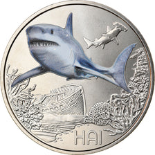 Austria, 3 Euro, The Shark, 2018, Colourized, MS(65-70), Copper-nickel