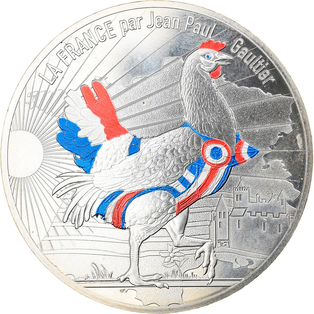 France, 50 Euro, Jean Paul Gaultier - La Poule, 2017, Paris, MS(65-70), Silver