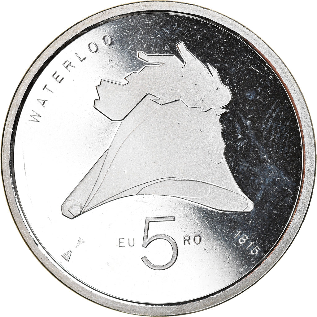 Paesi Bassi, 5 Euro, Bataille de Waterloo, 2015, SPL, Copper Plated Silver