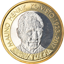Finland, 5 Euro, MAUNO KOIVISTO, 2018, MS(63), Bi-Metallic, KM:New