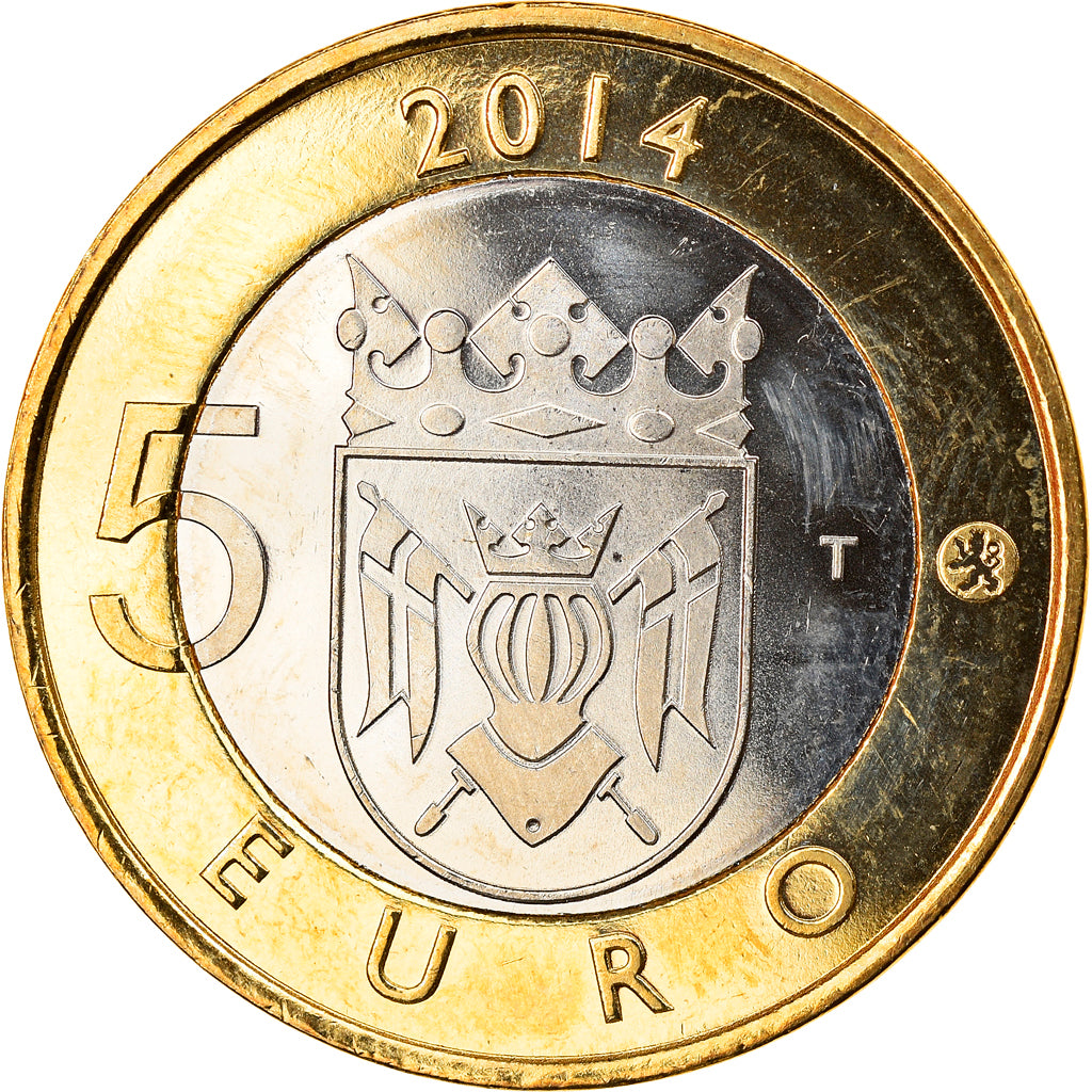 Finland, 5 Euro, Finland Proper, 2014, Vantaa, MS(63), Bi-Metallic, KM:210