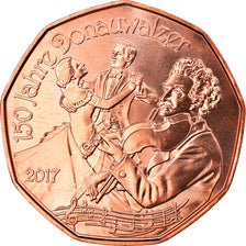 Austria, 5 Euro, 150 years danube waltz, 2017, FDC, Rame