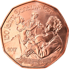 Austria, 5 Euro, 150 years danube waltz, 2017, MS(65-70), Copper