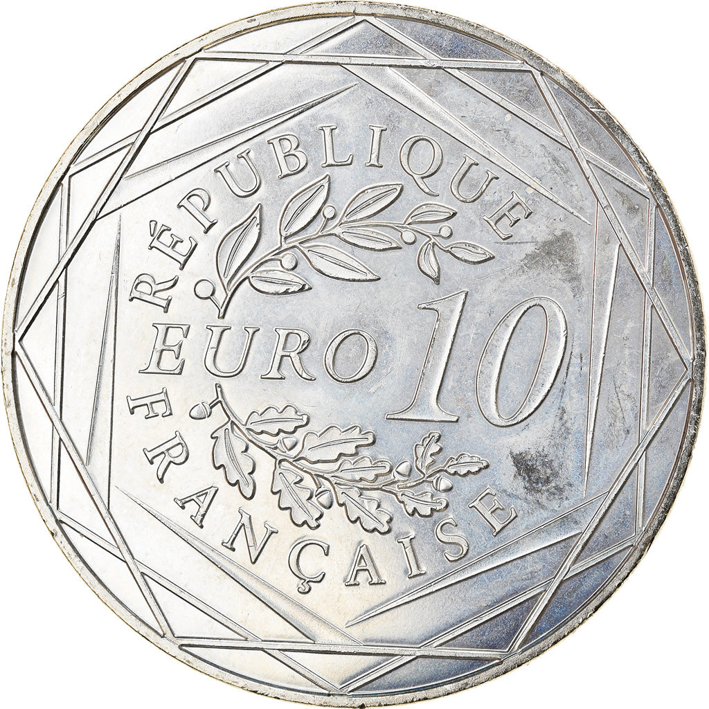 France, 10 Euro, Coq, 2015, Paris, MS(63), Silver