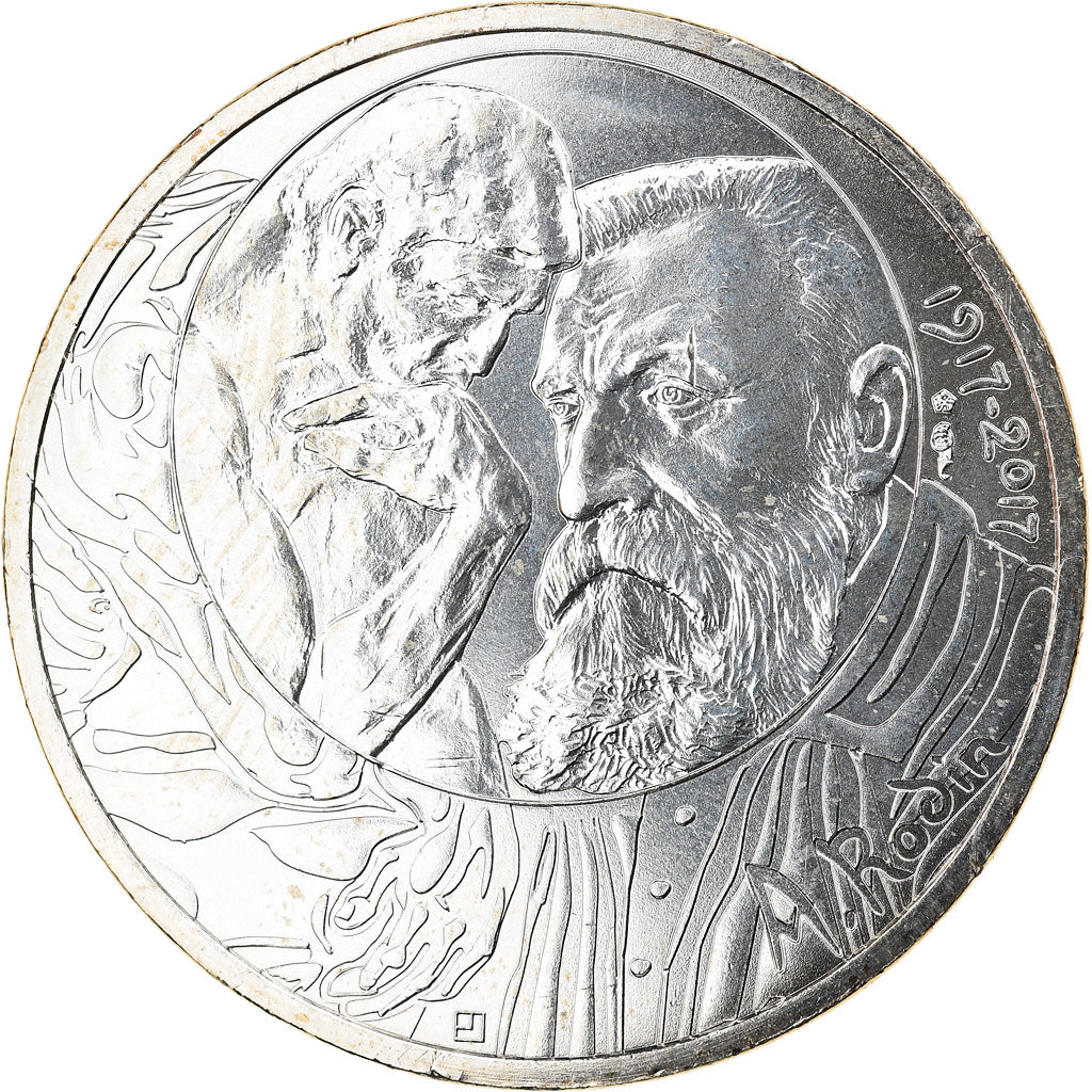 France, Monnaie de Paris, 10 Euro, Auguste Rodin, 2017, Paris, SPL+, Argent