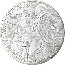 France, 10 Euro, Centenaire de l'Armistice, 2018, MS(64), Silver