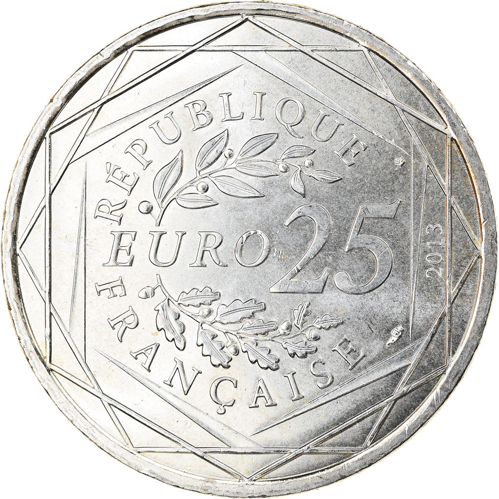 France, 25 Euro, Respect, 2013, Paris, MS(63), Silver