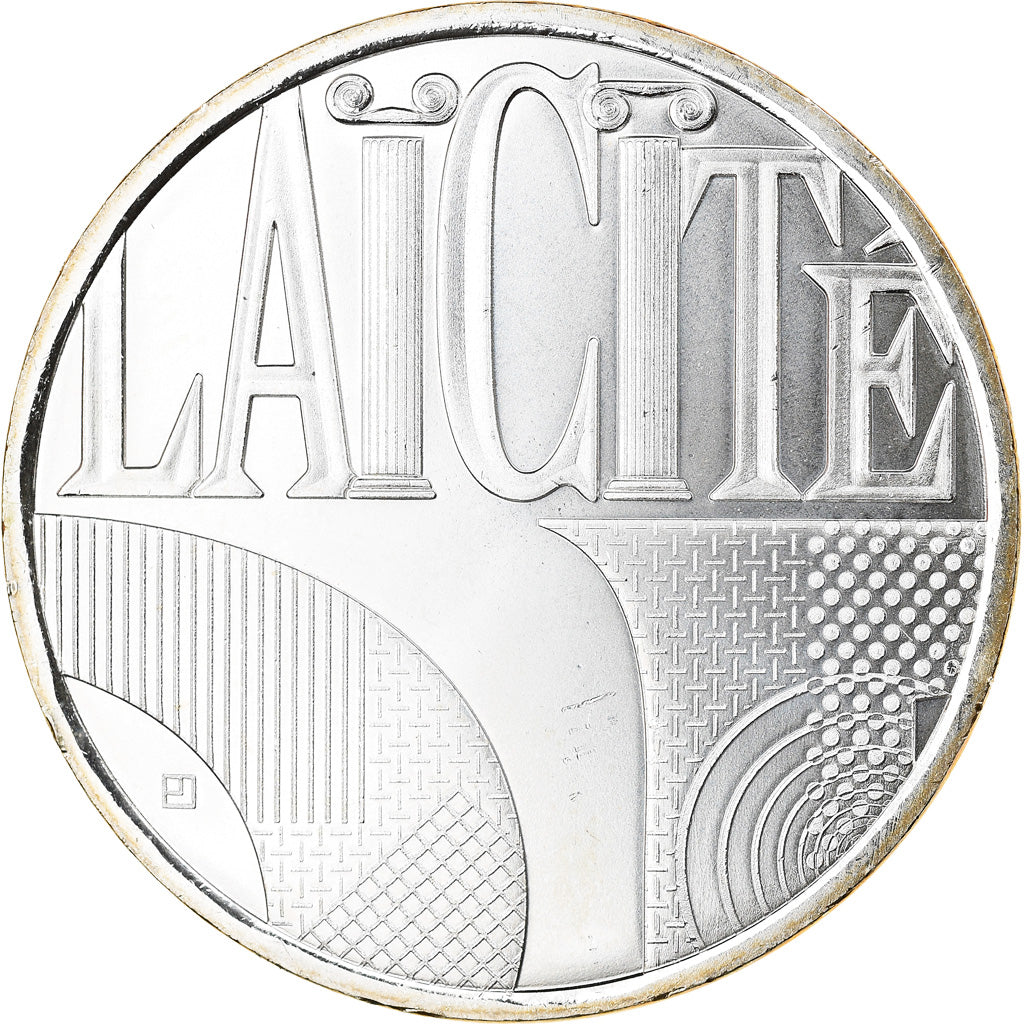 France, 25 Euro, Laicité, 2013, Paris, MS(64), Silver