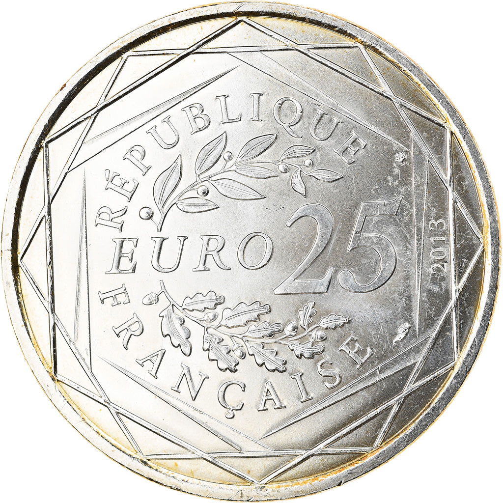 France, 25 Euro, Laicité, 2013, Paris, MS(64), Silver
