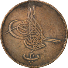 Coin, Egypt, Abdul Aziz, 20 Para, 1868, EF(40-45), Bronze, KM:244