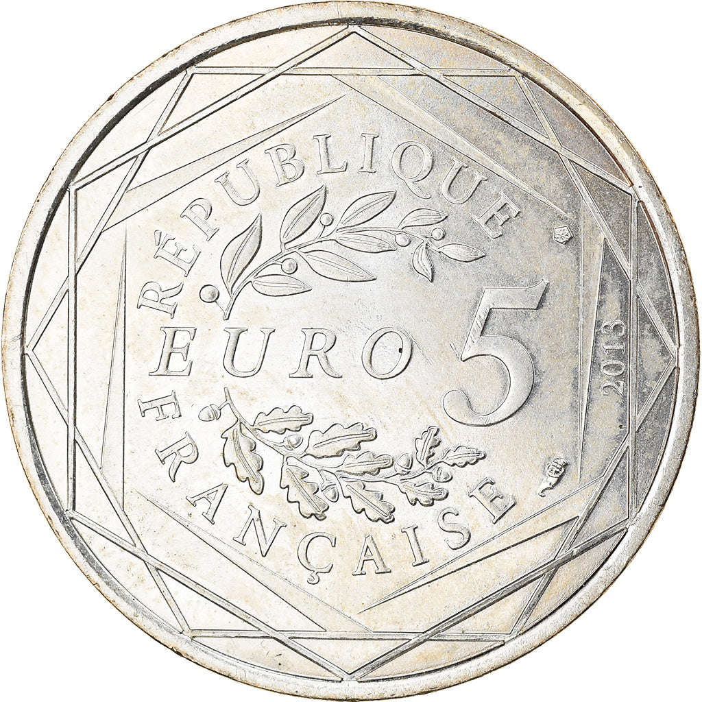 France, 5 Euros, Fraternité, 2013, MS(60-62), Silver, Gadoury:EU647