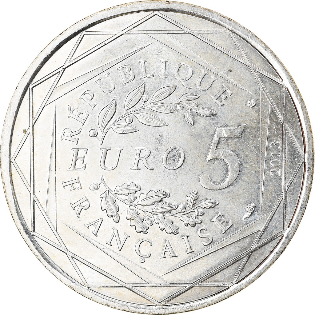 France, 5 Euros, Fraternité, 2013, MS(60-62), Silver, Gadoury:EU647