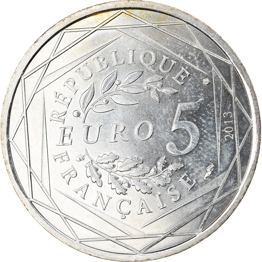 France, 5 Euro, Egalité, 2013, MS(60-62), Silver, Gadoury:EU646