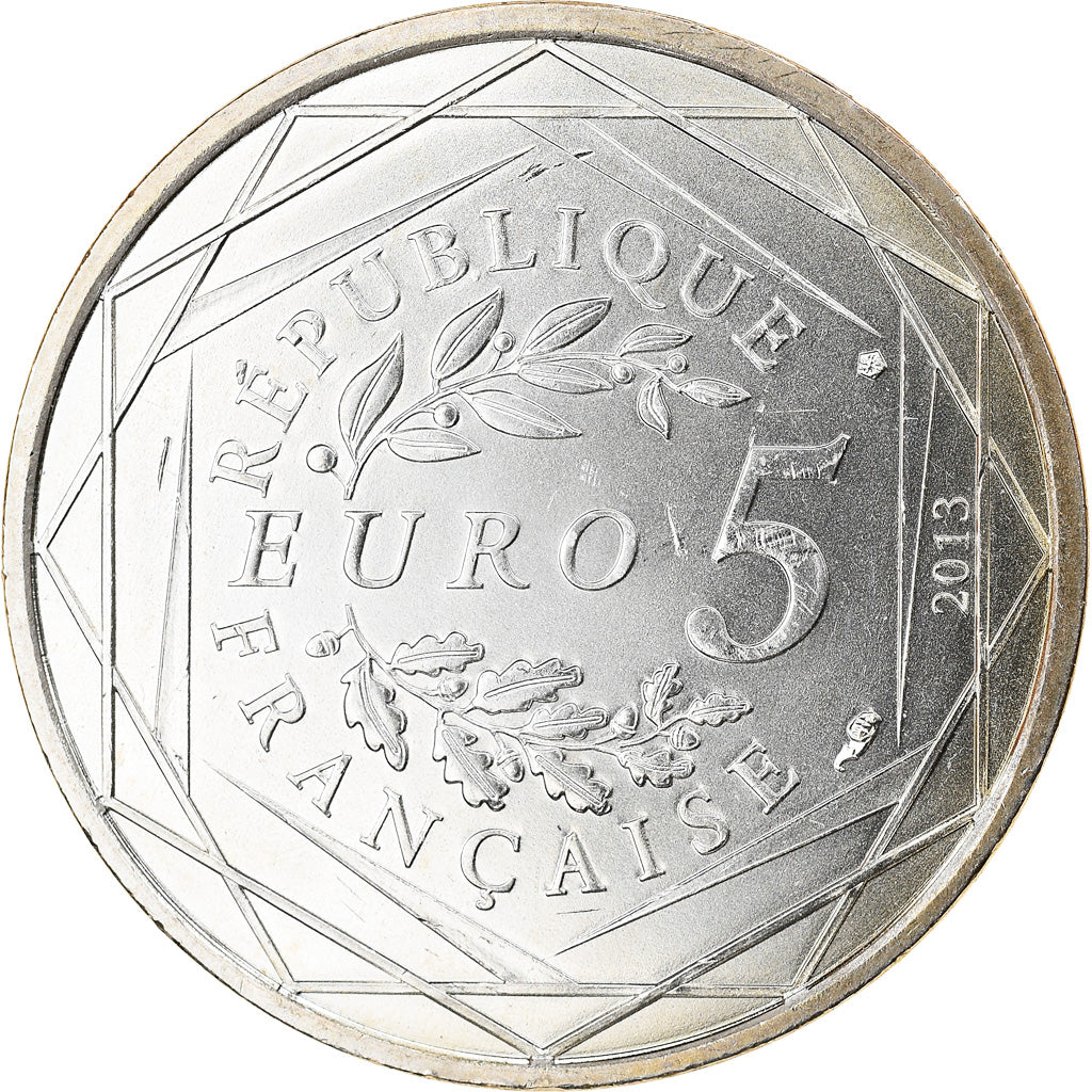 France, 5 Euro, Liberté, 2013, MS(64), Silver, Gadoury:EU645
