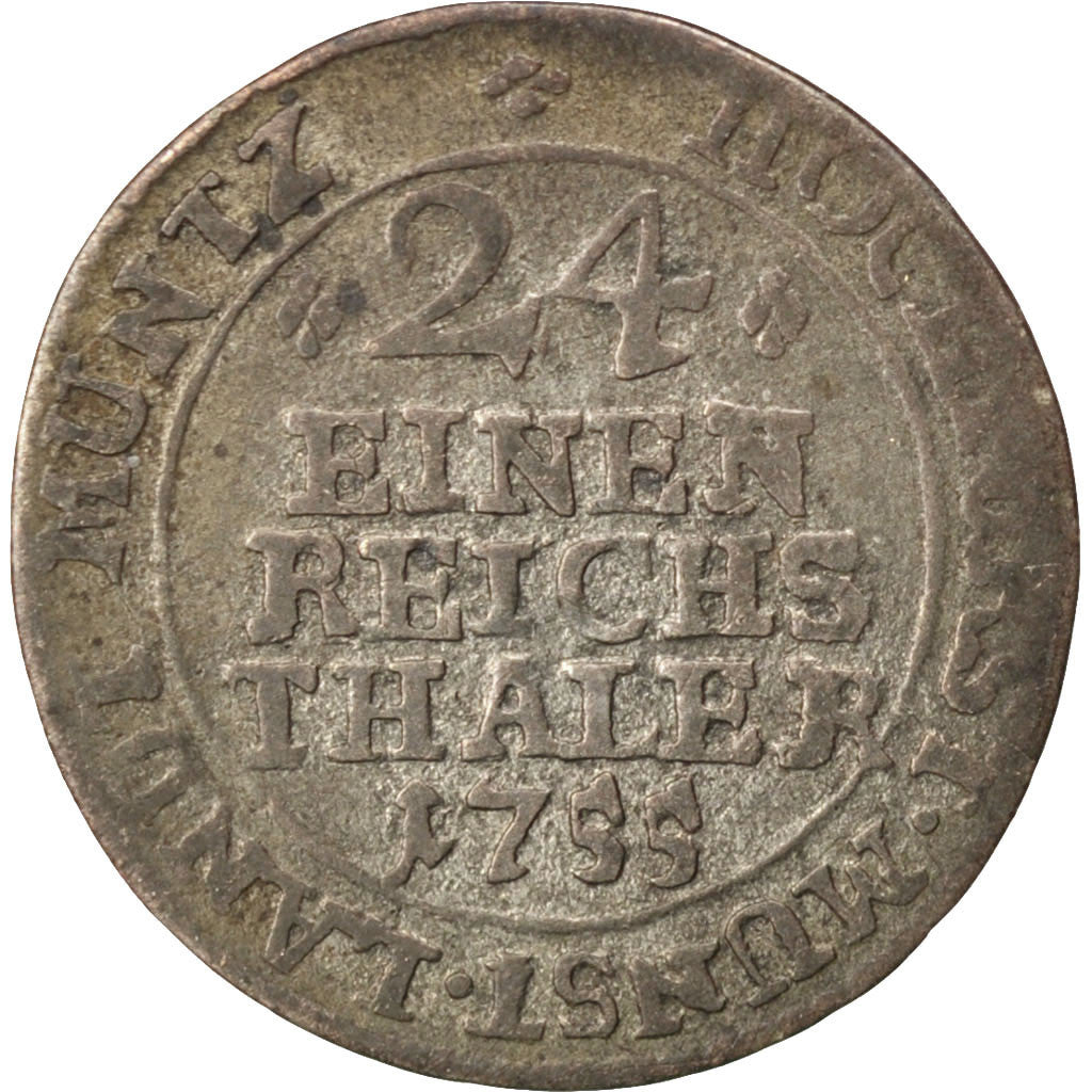Coin, German States, MUNSTER, Clemens August, 1/24 Thaler, Groschen, 1755
