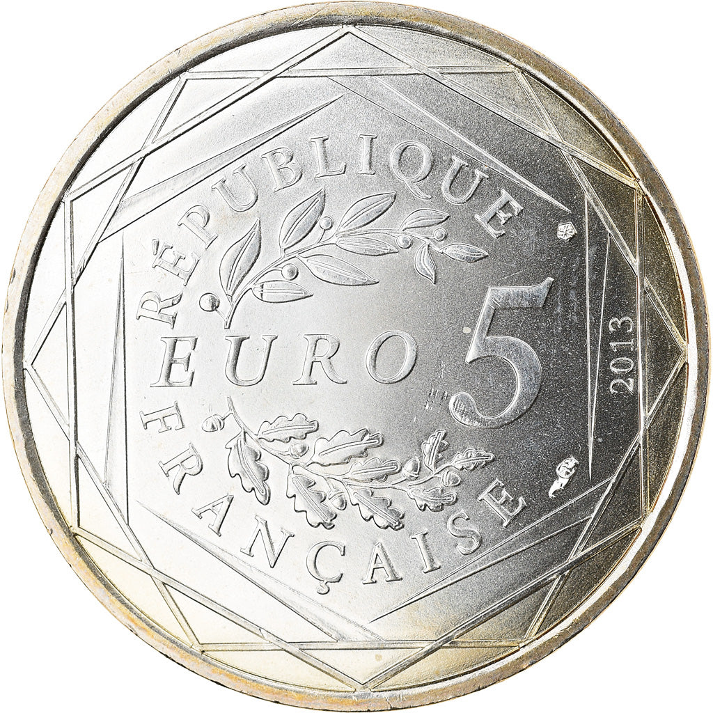 France, 5 Euro, Egalité, 2013, MS(64), Silver, Gadoury:EU646