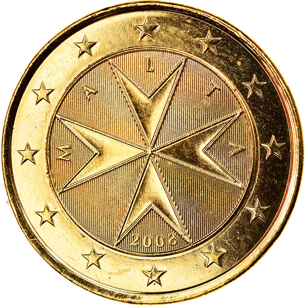 Malta, Euro, 2008, Paris, golden, MS(63), Bi-Metallic, KM:131