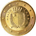 Malta, 50 Euro Cent, 2008, Paris, gold-plated coin, MS(63), Brass, KM:130